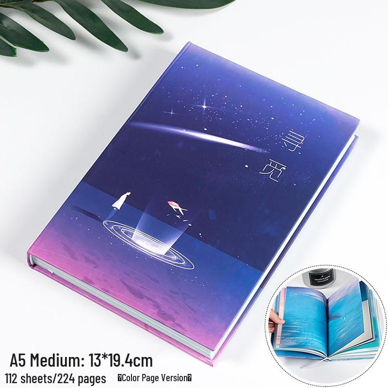 Cute Heart Illustration Diary – Thick, Simple, Literary Journal for Girls