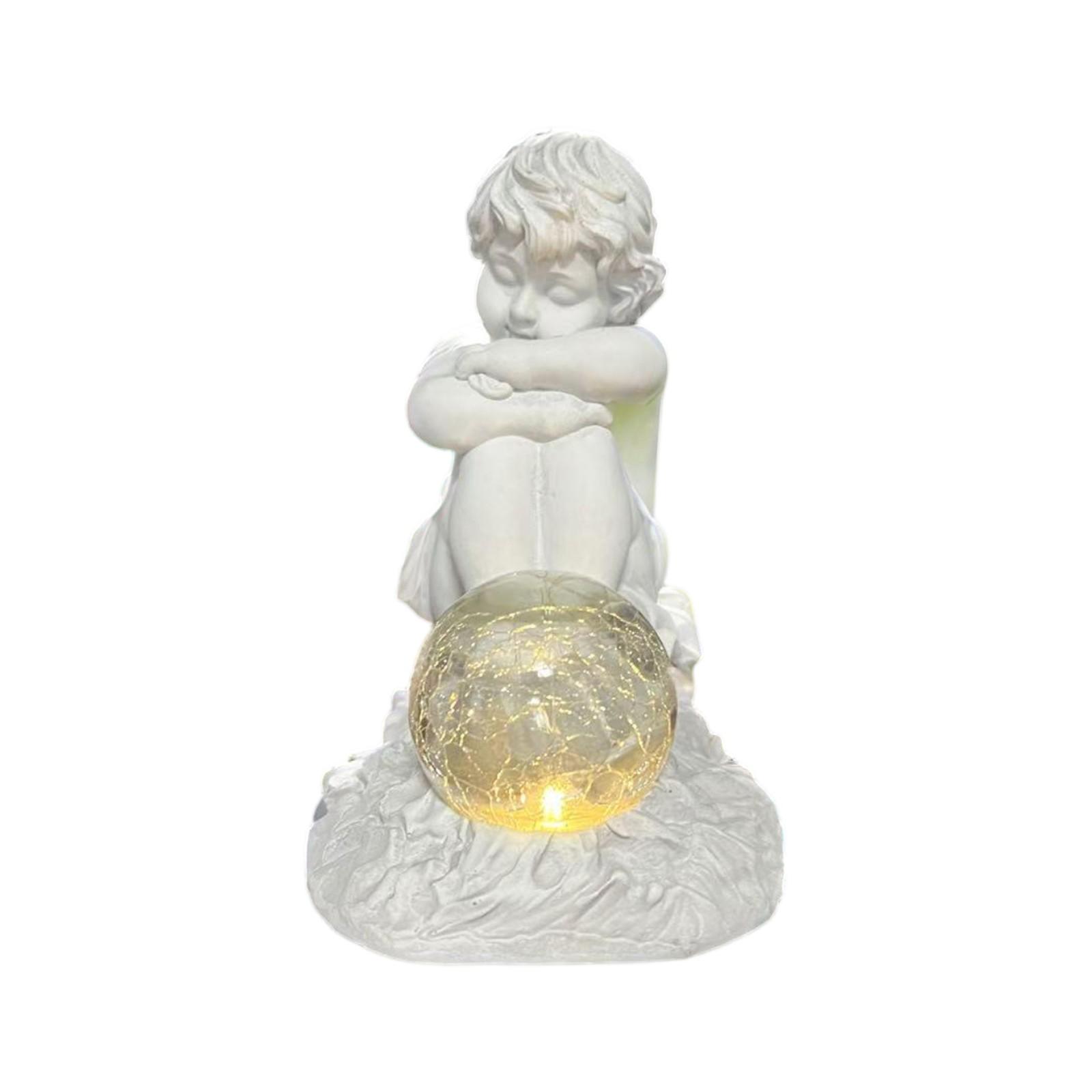 

Изделия из смолы, Статуэтки ангелов с цветами, Солнечные фонари, Садовые украшения, Орнаменты, Деревенский стиль One Size