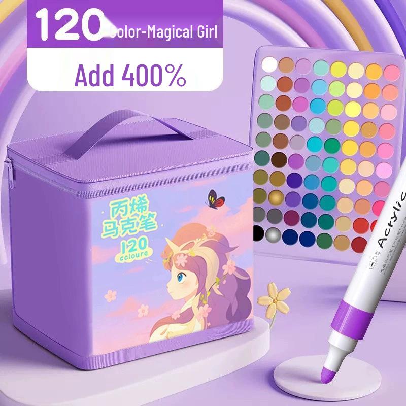Acrylic Marker - Washable, Non-Bleed, Quick-Drying, Layerable, Waterproof Pen for Art & School.
