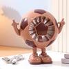 Soccer Hand Fan Football Shape Mini Handheld Fan With Led Light 1 Pc