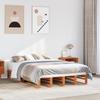 Vidaxl Bettgestell Ohne Matratze, Wachsbraun, 140X190 Cm, Massivkiefer