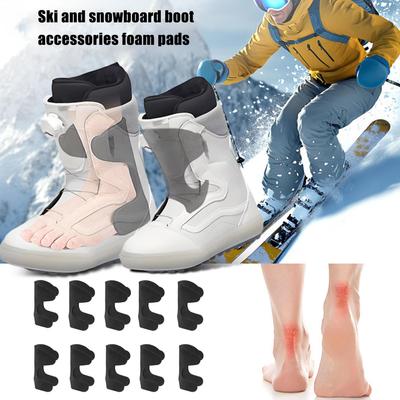 10Pcs Adhesive Eva Ski Boot Heel Shin Pads Protector Inserts Cuttable Cushion Guard For Adults Skiers Beginners Winter Sports