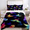 Colorful Flying Butterfly All Season Duvet Cover Comforter Bedding Set Soft Quilt Cover and Pillowcases SingleDoubleQueenKing