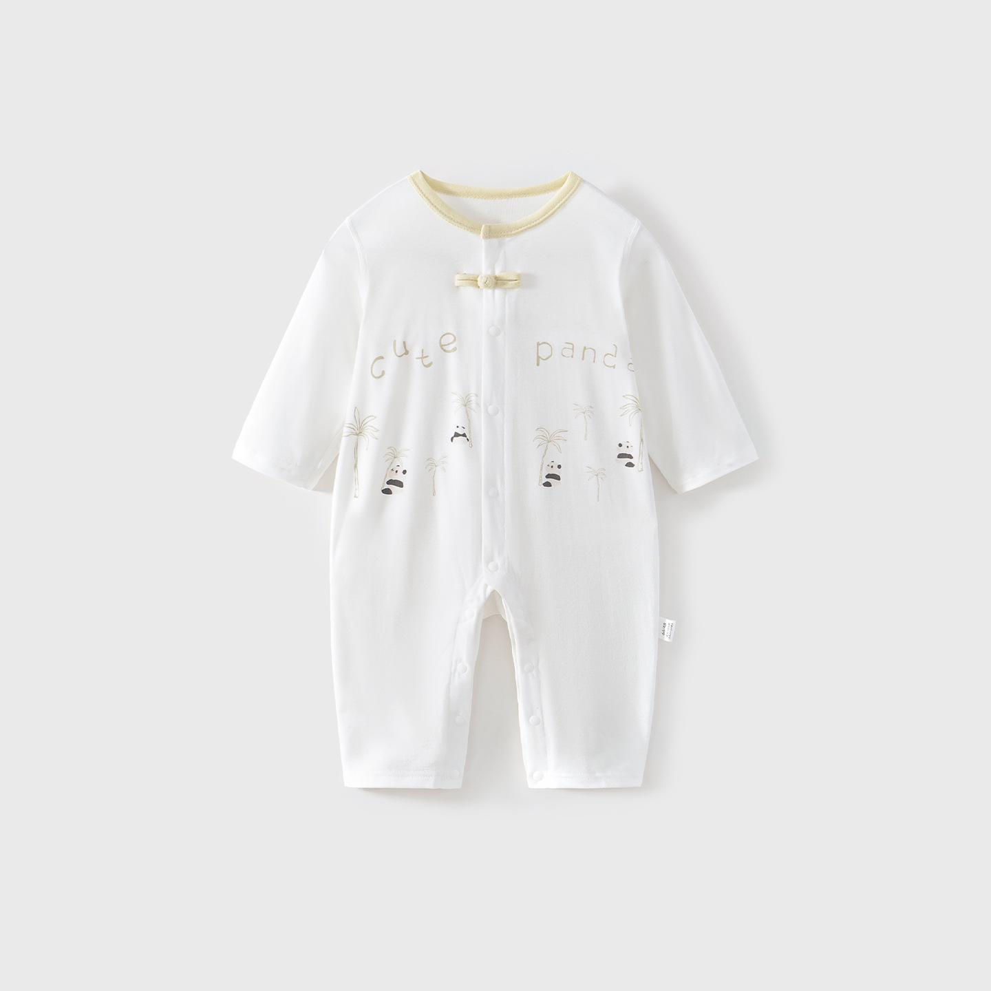 Unisex Pure Cotton Long Sleeve Baby Bodysuit - Cute & Comfy Jumpsuit Pajamas 66cm