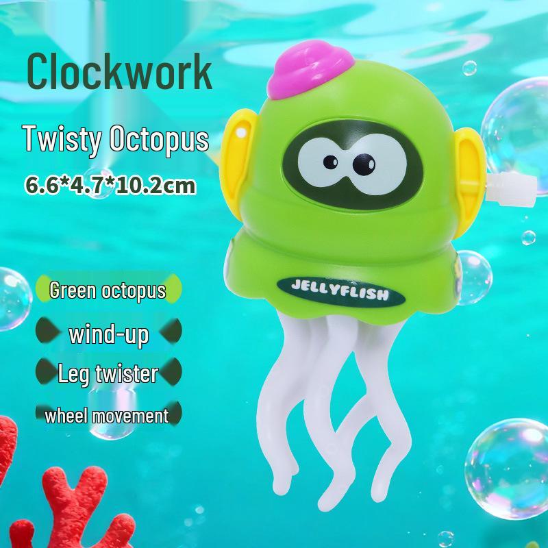 Magical Wind-up Dancing Octopus Toy for Kids – Realistic Stress Relief, Rhythmic Crawling Fun зелёный