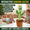 Musical Dancing Cactus Toy Singing 120 English Songs Recording Playback Function Plush Toy for Family Party Kids Gift