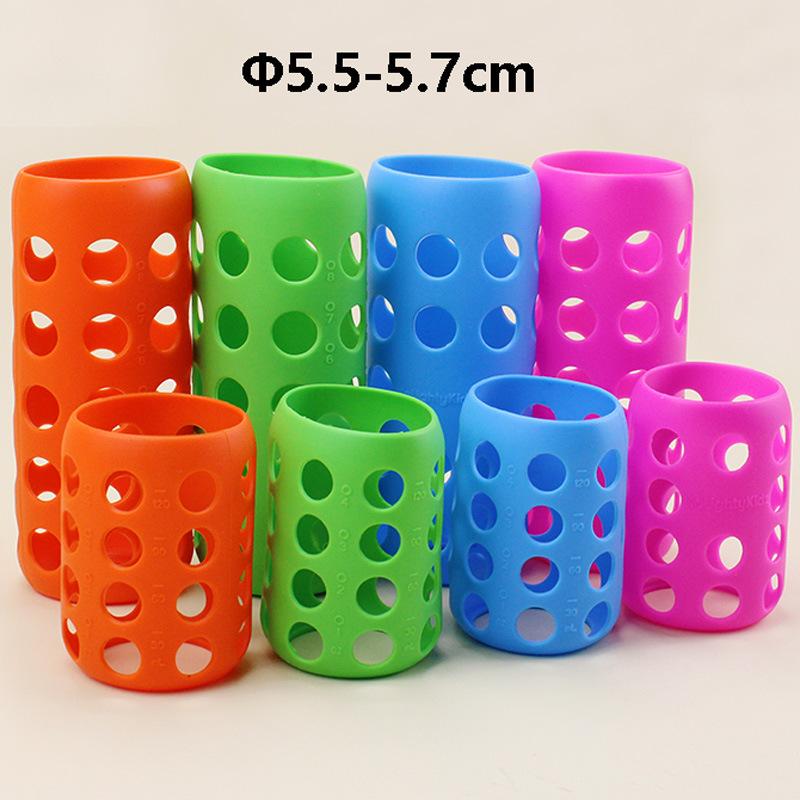 Silicone Sleeve For Glass Baby Bottle Protective Silicone Bottle Cover For Milk Bottle 5.5-6Cm Dia Water Bottle Silicone Sleeve