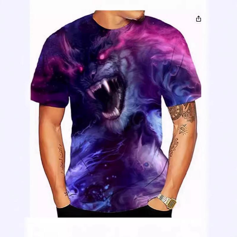 Seria Fantasy Bizarre Koszulka 3D z nadrukiem cyfrowym z okrągłym dekoltem i krótkim rękawem