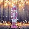 Stylish Nutcrackers Soldier Ornament Pink Series Nutcrackers Soldier Figurine Ornament for Individualized Room Decors
