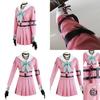 Danganronpa V3 Iruma Miu Cosplay Outfit Chic Uniform Suit Full Set In Pink And White