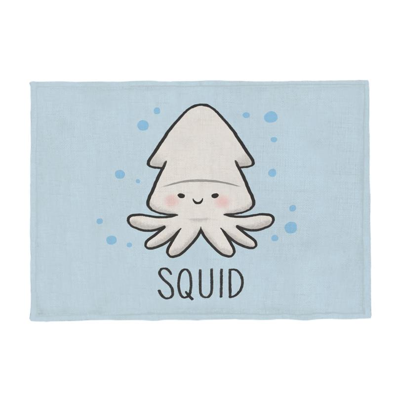 Cute Animal Placemat Rabbit Raccoon Seahorse Shark Children Napkin Dining Table Coaster Sheep Sloth Snail Squid Polyester Hemp