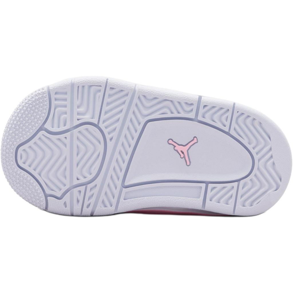 Air Jordan 4 Retro TD Valentines Day Kids Sneakers White Medium-Soft-Pink Half-Blue IB7070-100
