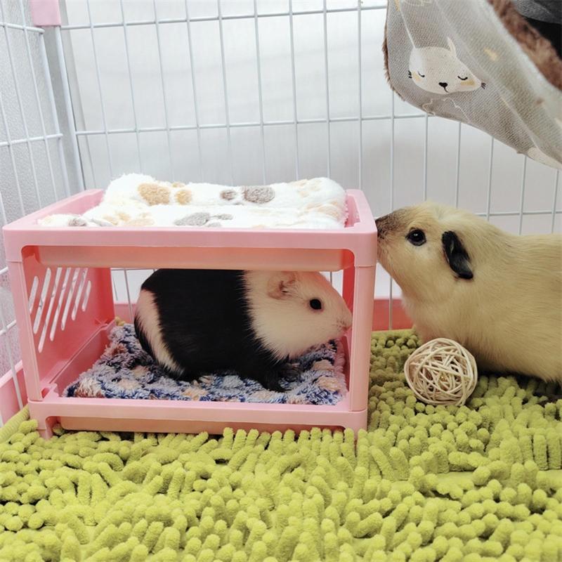 Hamster Bed House Bunk Bed Small Animal Warm Bed House Cage Nest Blanket Bed Small Pet House Animals Hamster
