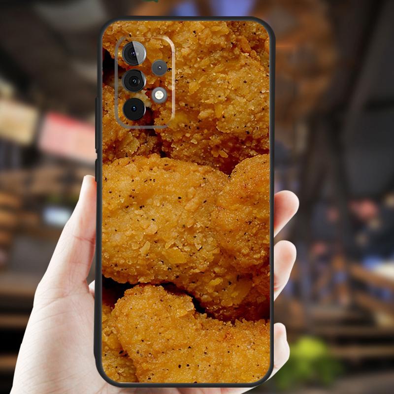 French Fries Burger Pizza Case For Samsung Galaxy A15 A35 A55 A53 A33 A13 A36 A56 A26 A16 A22 A32 A52 A54 A34 A05 A06