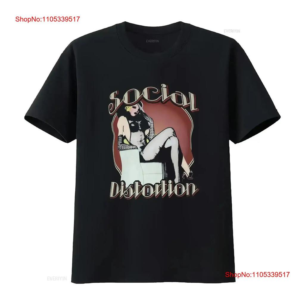 Social Distortion T Shirt Men All Size vintage Washed Casual Comfortable Soft streetwear Stretc