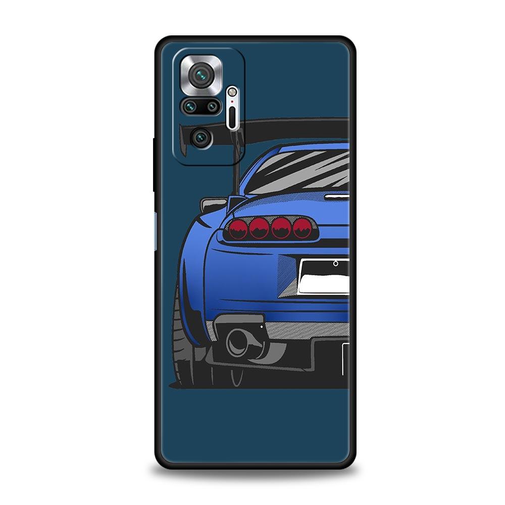 

Phone Case Cover for Redmi 14C 10C Note 15 14 13 12 10 11 Pro Plus K40 5G Soft TPU Shockproof Fundas JDM Tokyo Drift Sports Car Redmi Note 10