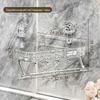 Punch-Free Bathroom Shower Storage Rack - Suction Cup Wall-Mounted Organizer