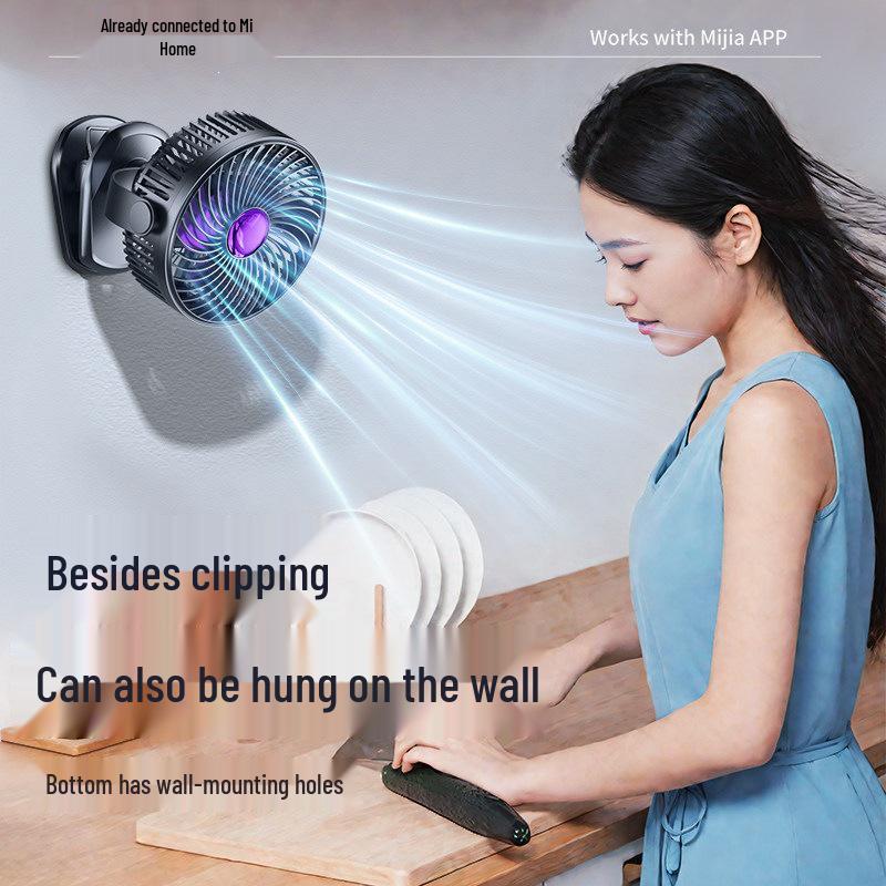 2026 Mijia App-Connected Silent Desktop Fan: USB Rechargeable for Office and Student Use