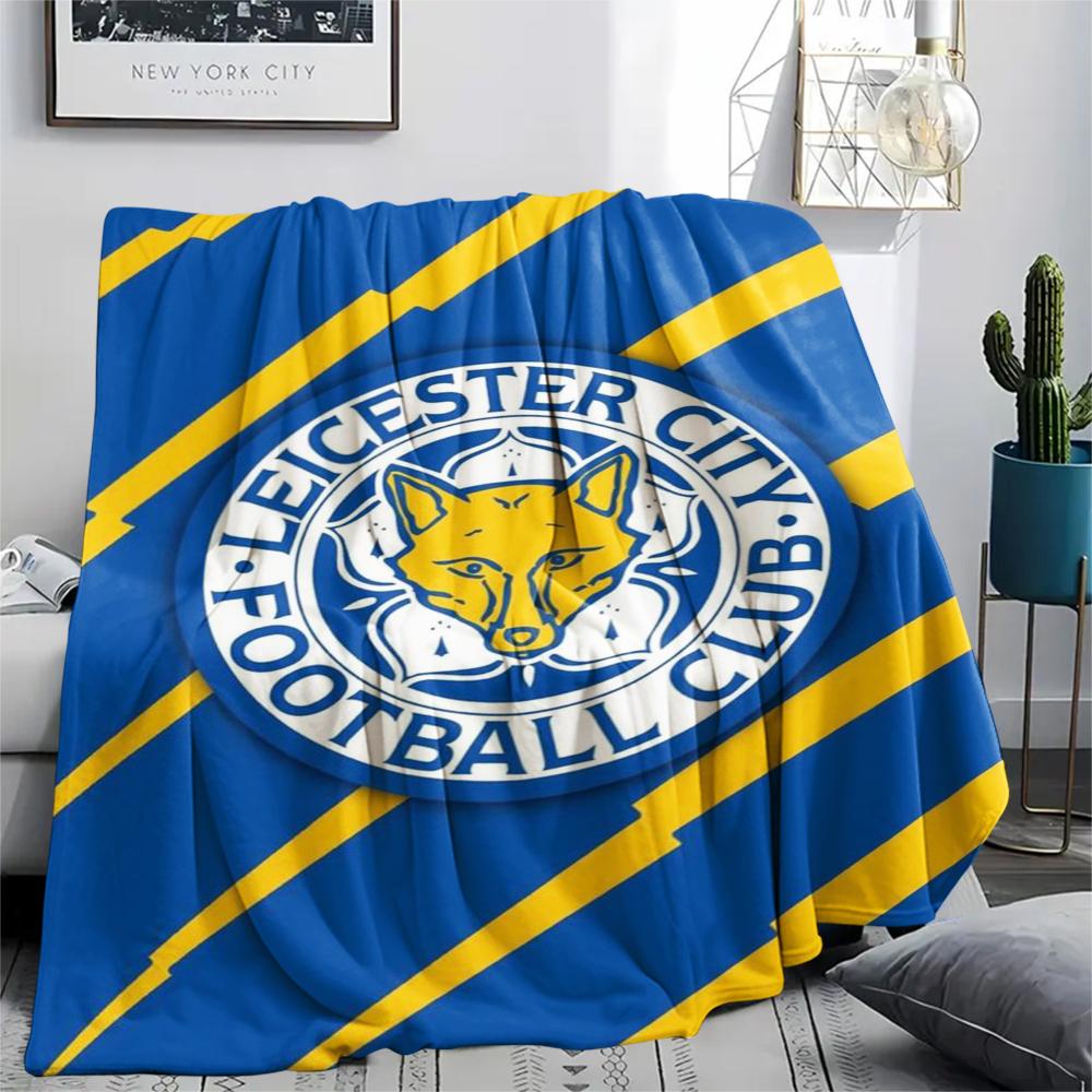 1pc leicester city Print Flannel Blanket, High quality Comfortable for All Seasons, Home Decor, Warmth and Comfort, Perfect for Christmas Gifts69