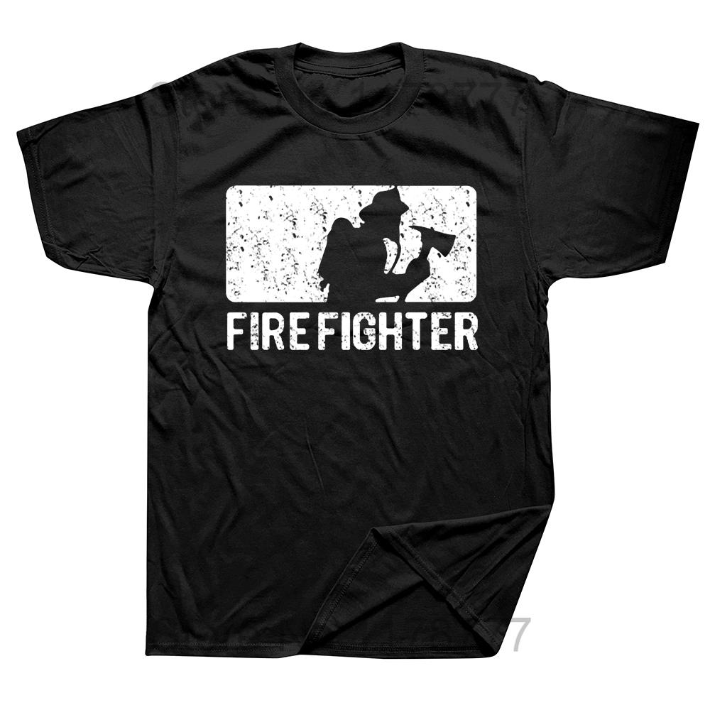 

Firefighter Gift TShirt for Men Fireman Summer Short Sleeve O Neck Cotton Humor T Shirt Man Clothing Camisetas Funny Tshirt 4XL