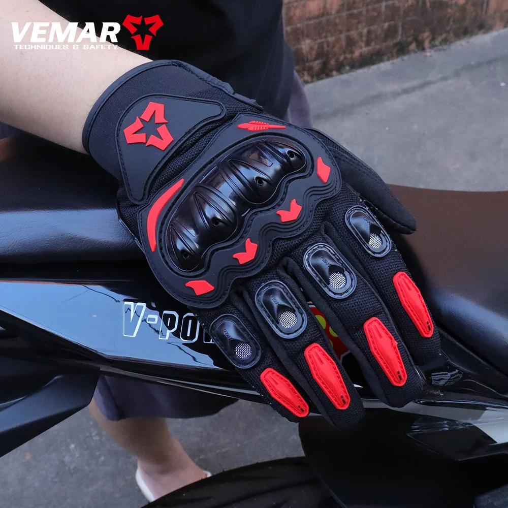 Summer New Men Motorcycle Gloves Hard Knuckle Touch Screen Motorbike Motocross Moto Biker Gloves Motorcycle Accessories M-XXL