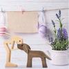 Wooden Family Puppy Carving Ornaments Natural Wood Pet Crafts Gift Sculpture