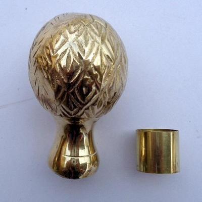 Brass Polish Handle For Walking Stick Cane Top Topper Vintage