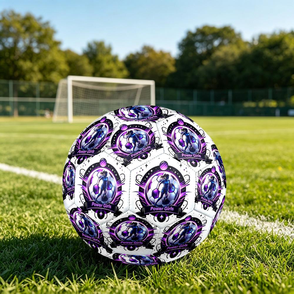 1pc Powerful Girls Soccer Size 5 Soccer Ball Professional Match Training Football Indoor &Outdoor Sports Ball Lightweight Durable c6568