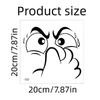 Funny Angry Face Toilet Seat Sticker - Humorous Bathroom Wall Decal, Removable Vinyl Decor for Home