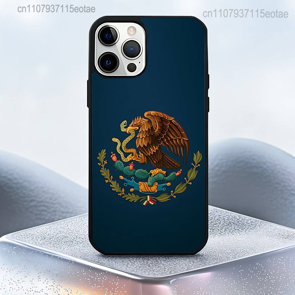 Meksyk Godło Narodowe Etui na Telefon z Flagą Dla iPhone 17,16,15,14,13,12,11,Pro,Max,Plus,Mini,SE4,E Magnetyczne Magsafe Bezprzewodowe Ładowanie