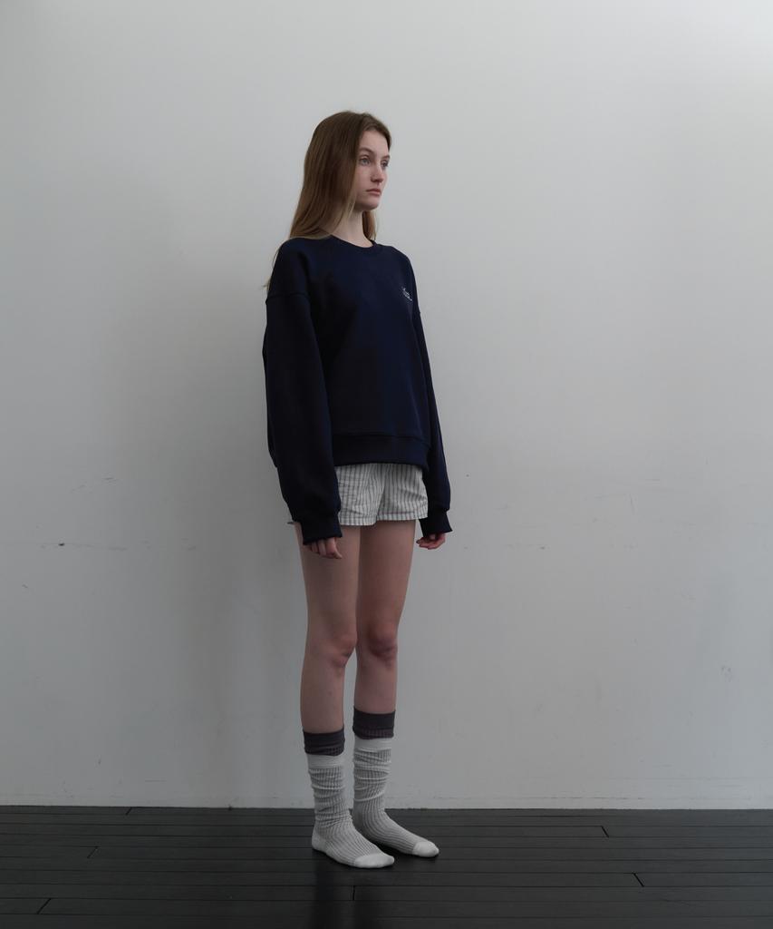 Aente Logo Oversized Sweatshirt - Navy