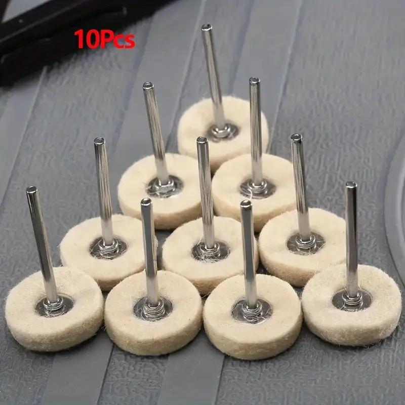 5/10/20 Pcs Metal Grinding Polishing Polishing Wheel Brush Kit, 25mm Rotary Brush and 25mm Round Felt for Rotating Tools