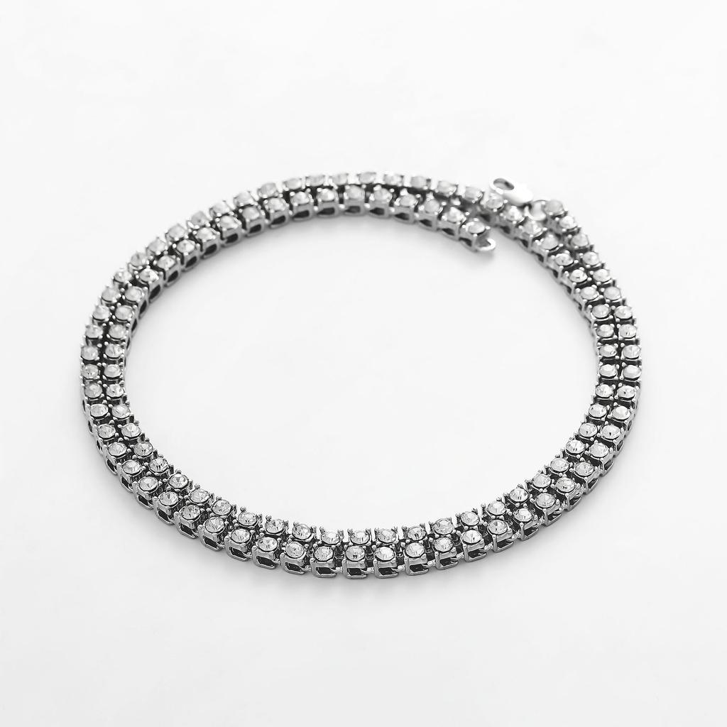 Personalized Versatile Long Necklace, Stylish And Simple Square Diamond Full Diamond Sweater Chain Necklace