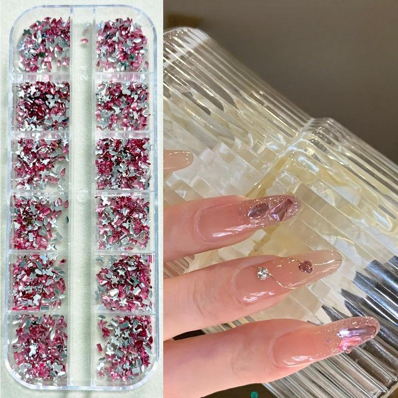 Akcesoria do zdobienia paznokci Mieszana kolekcja Popularne żywiczne płaskodenne Diamenty o nieregularnych kształtach