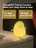 Cute Avocado Silicone LED Night Light USB Rechargeable Touch Sensor Squeeze Lamp Soft Light for Kids Bedroom Home Decor