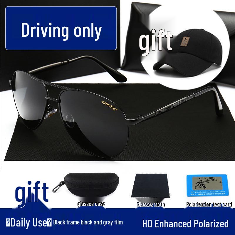 Men's Polarized Day & Night Sunglasses: Anti-UV HD for Driving & Fishing