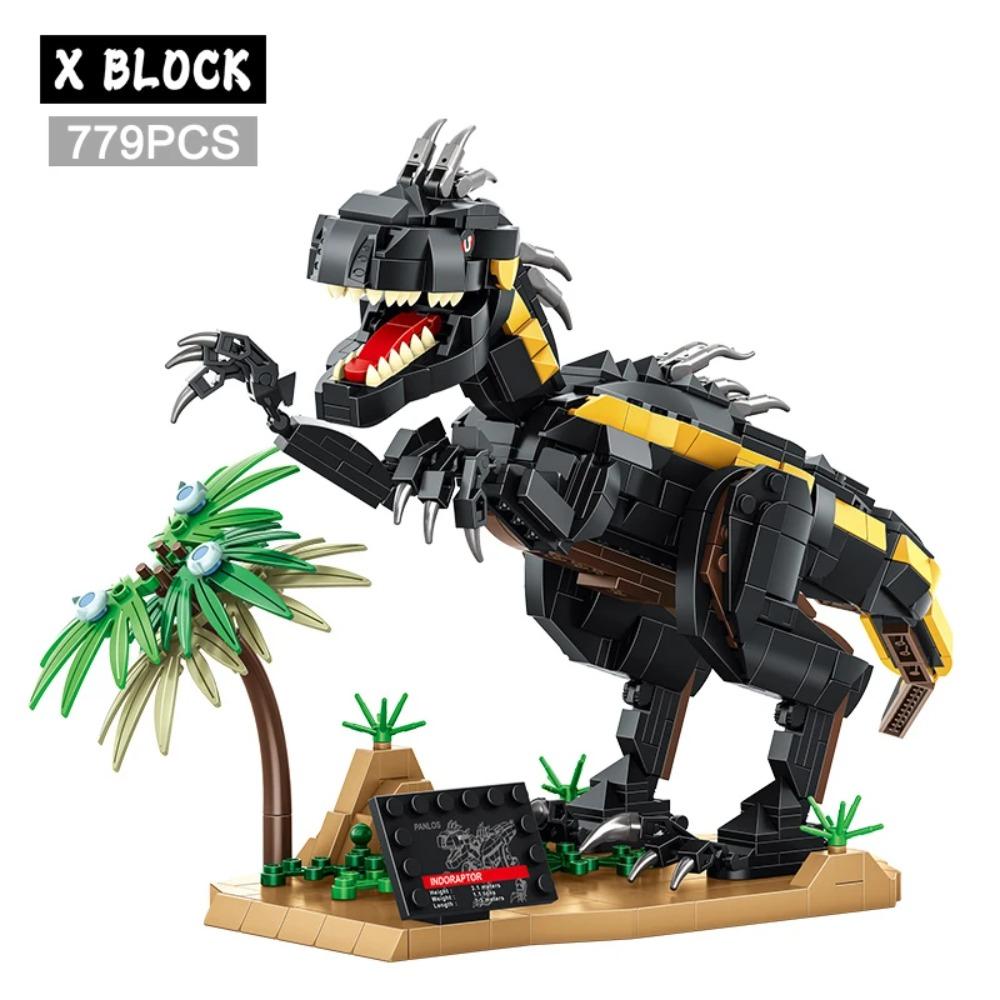 Dinosaurier Spielzeug Jurassic Park Indominus Rex Dinosaurier Welt Bausteine Mosasaurus Tyrannosaurus Steine DIY Spielzeug Kinder Geschenke