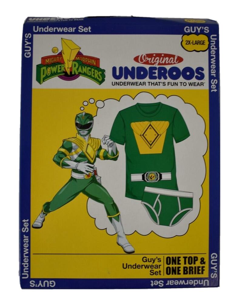 Underoos Mens Mighty Morphin Power Rangers Shirt/Brief Set NIB 2XL Unisex T-Shirt XL