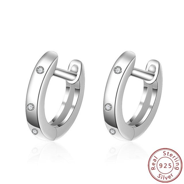 100 % echte 925 Silber Ohrringe Schneeflocke Zirkon Herzform Gold Roségold Zirkon Schmuck funkelnden Creolen Anhänger