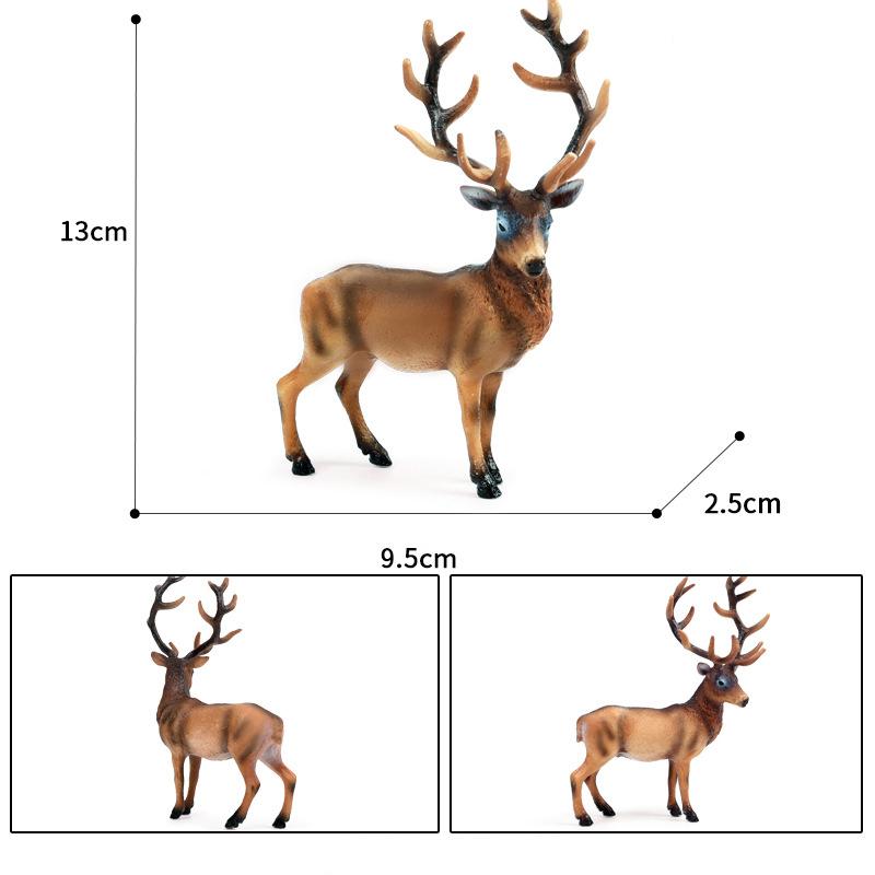 Oenux Simulation Wild Animals Toy Desert Camel Donkey Alpaca Antelope Elk Deer Model Action Figures PVC Decoration Kids Gift