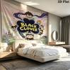 Arazzo da Parete Black Clover Appeso Estetico alla Parete Coperta in Tessuto Stampato Arazzi Decorativi per Camera da Letto Soggiorno Decorazione per la Casa