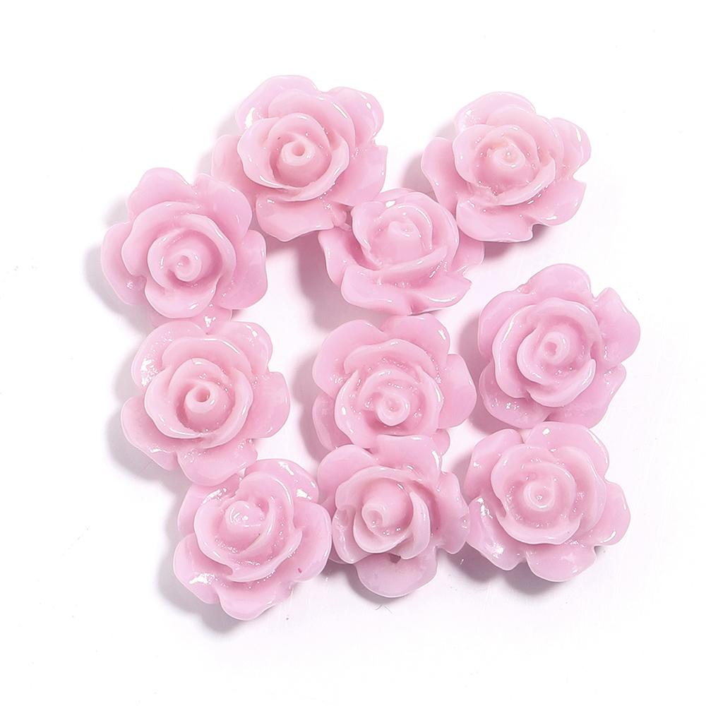 10pcs/lot 6 8 10 12 15mm Colored Resin Beads Imitating Coral Flower Charm Loose Beads For DIY Handmade Fashion Bracelet Necklace