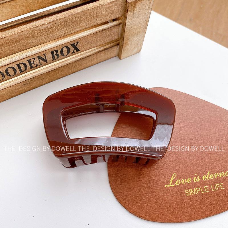 

Retro Solid Stylish Color Hair Claw Clips For Women Available In Multiple Chic Shades Sunset Red