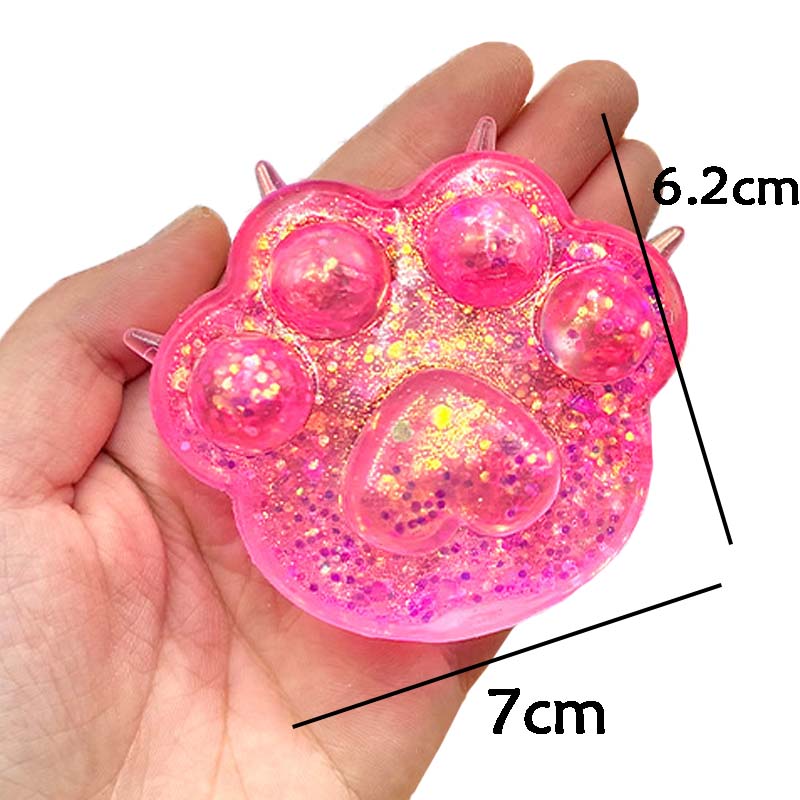 Simulated Cat Paw Squishy Toy Ultra-Soft Stress Relief Squeeze Toys with Quick Recovery Cute Colorful Cat Paw Design Mix Colors