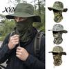 Quick-drying Hat Camouflage Sun with Balaclava Face Mask, UV Protection Men Wide Brim Hat, Breathable Bucket for Outdoor Fishing Hiking Cycling