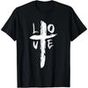 Lovers Gift Love Cross Valentines Day Cool Religious T-Shirt Custom Printed Streetwear Graphic T Shirts Harajuku
