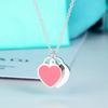 Double Color Heart Pendant Necklace For Women Girls Elegant  Heart Shaped Pendant Bracelet Jewelry Accessories Gifts