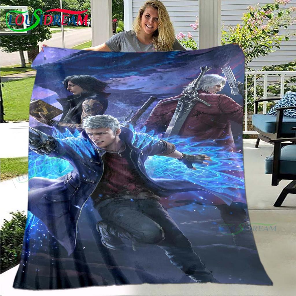 Fashion D-Devil May Cry Tapestry Game Poster Four Seasons Blanket Sofa Cover Travel Bed Plush Blanket Office Break Blanket Gift
