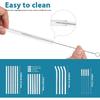 20 Pack Reble Glass Straws,6 Straight and 4 Bent and 6 Short Glass Straw with 4 Brushes,Perfect for Cocktail, Smoothies, Juice,