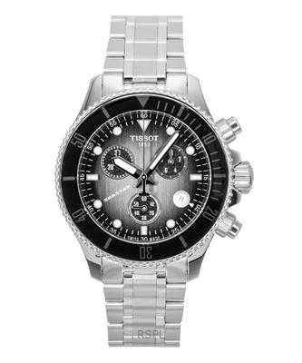 Seastar 1000 Chronographe Acier Inoxydable Cadran Noir Quartz Montre de Plongée Homme T120.217.11.061.00 300M